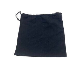 Black Drawstring Pouch Bag 7x7 Inches Soft Fabric Storage For Jewelry/Accessorie